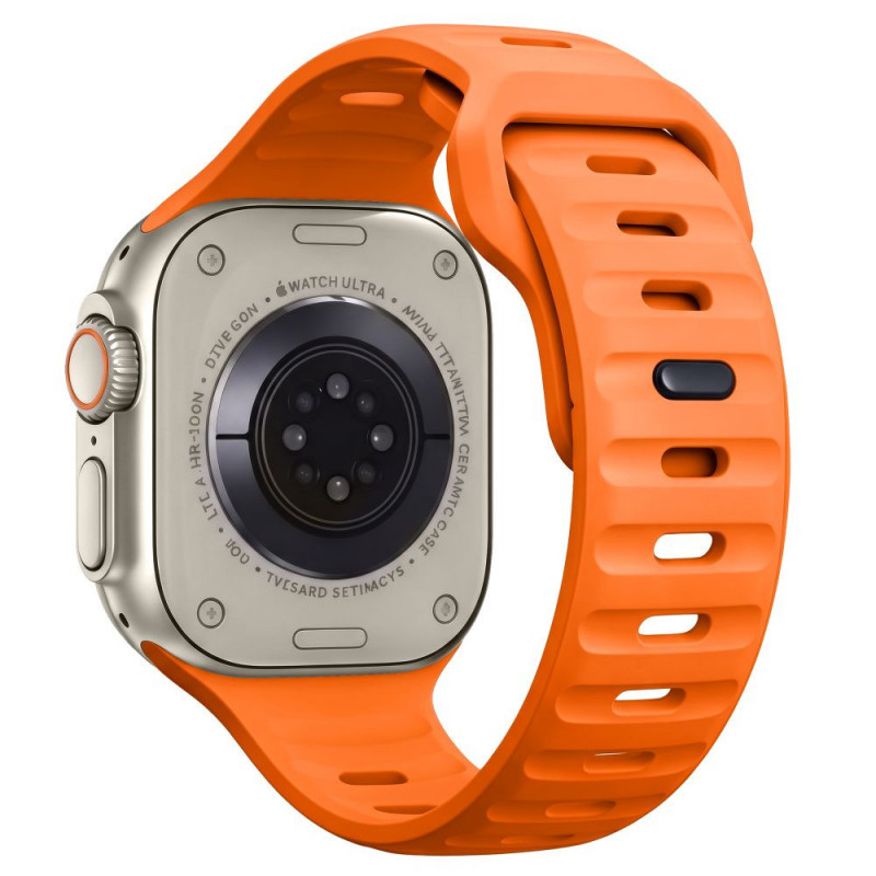 Tech-Protect Silicone Line Apple Watch 8 / 9 / 10 / 11 / 12 / SE / Ultra 44/45/46/49 mm Armband, Orange