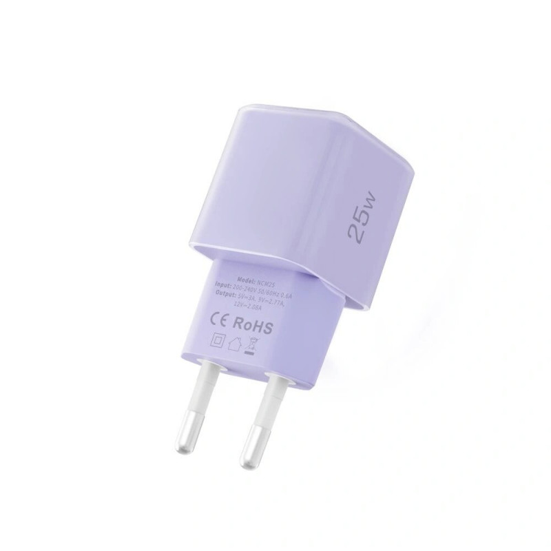 Tech-Protect NCM25 USB-C Wandladegerät PD 25W, Baby Purple
