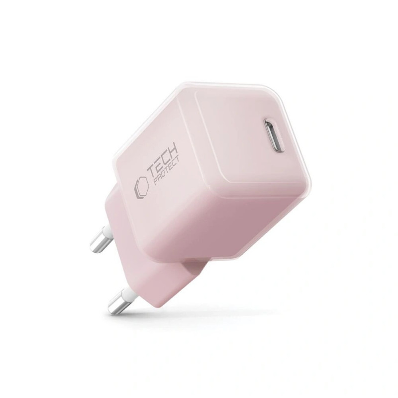 Tech-Protect NCM25 USB-C Wandladegerät PD 25W, Baby Pink