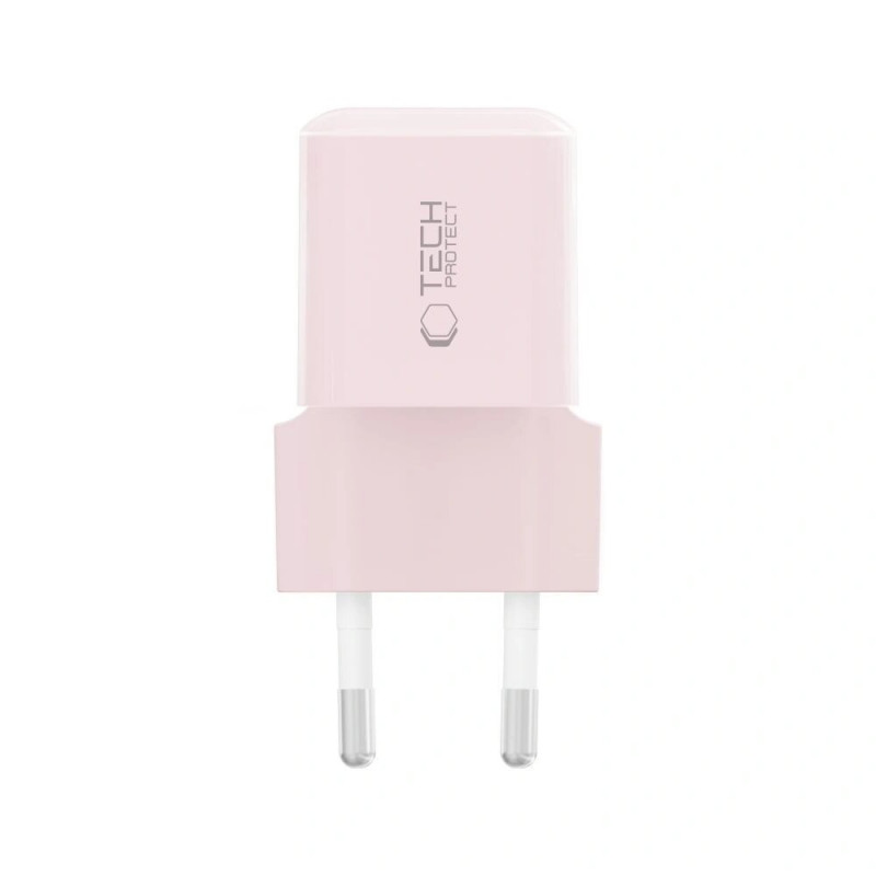 Tech-Protect NCM25 USB-C Wandladegerät PD 25W, Baby Pink