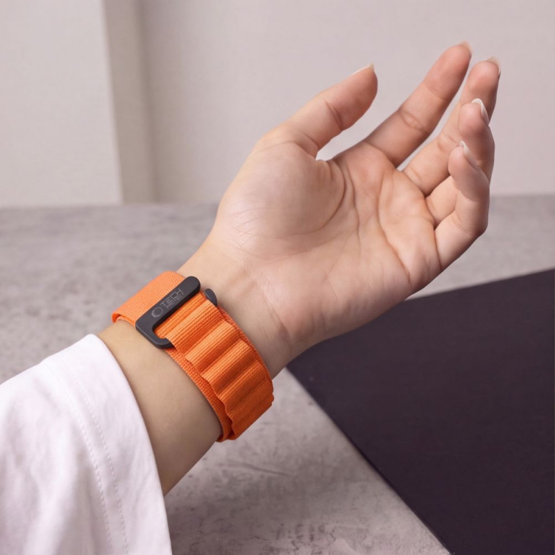 Tech-Protect Nylon Pro THP6032 Uhrenarmband für Garmin Fenix 5X / 5X Plus / 6X / 6X Pro / 7X / 8 / 8 Pro / 9 / 9 Pro (47 mm), orange