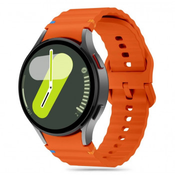 Tech-Protect Silikon-Sportarmband für Samsung Galaxy Watch 4/5/5 Pro/6/7/FE, Orange