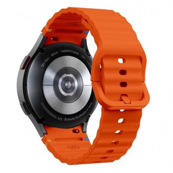 Tech-Protect Silikon-Sportarmband für Samsung Galaxy Watch 4/5/5 Pro/6/7/FE, Orange