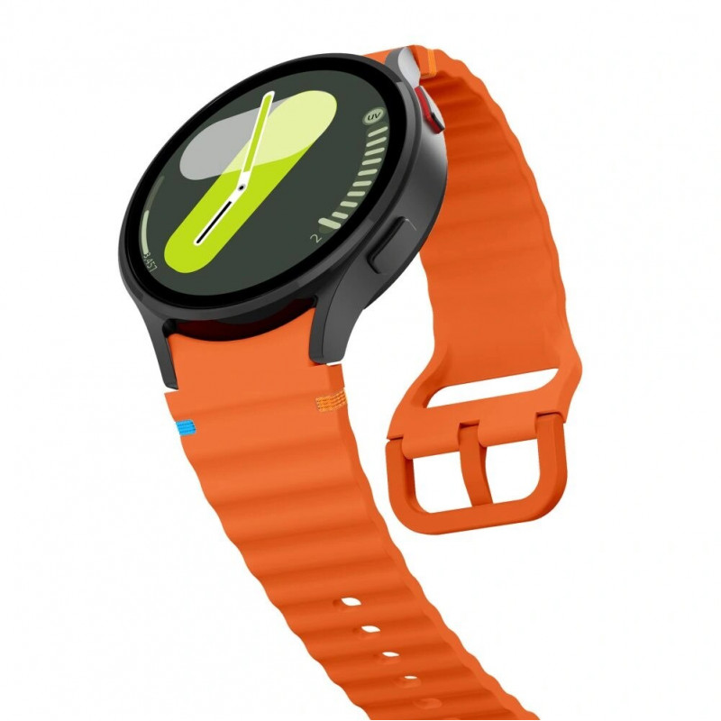Tech-Protect Silikon-Sportarmband für Samsung Galaxy Watch 4/5/5 Pro/6/7/FE, Orange