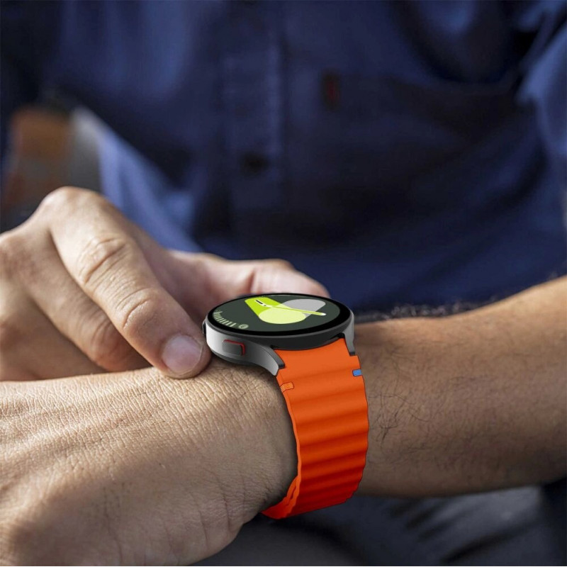 Tech-Protect Silikon-Sportarmband für Samsung Galaxy Watch 4/5/5 Pro/6/7/FE, Orange