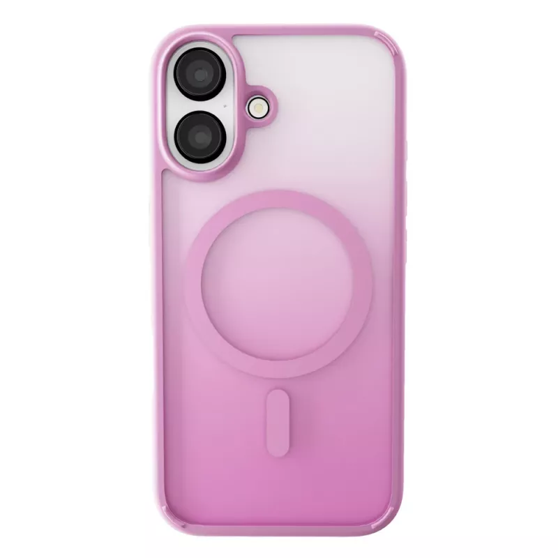 Puro Gradient MagSafe Silikonhülle für iPhone 16, Pink
