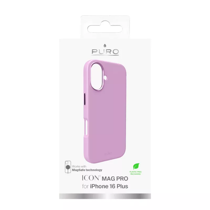 Puro Icon Mag Pro MagSafe Silikonhülle für iPhone 16 Plus, Pink