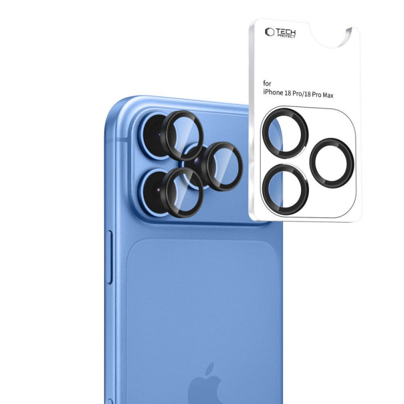 Tech-Protect Camring Fit+ Kameraabdeckung für Apple iPhone 18 Pro / 18 Pro Max, Schwarz