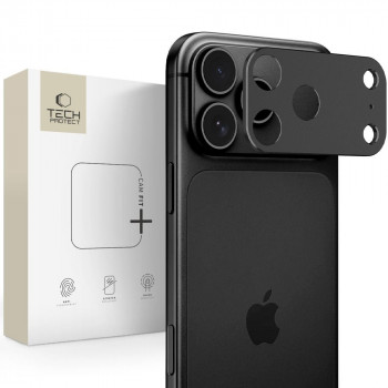 Tech-Protect Camalloy Fit+ Kamerabdeckung für Apple iPhone 18 Pro, Schwarz