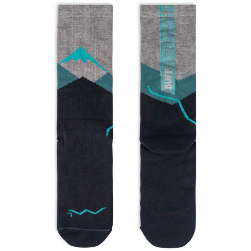Buff Merino Lightweight Crew Sock LWC1, Petrol, L