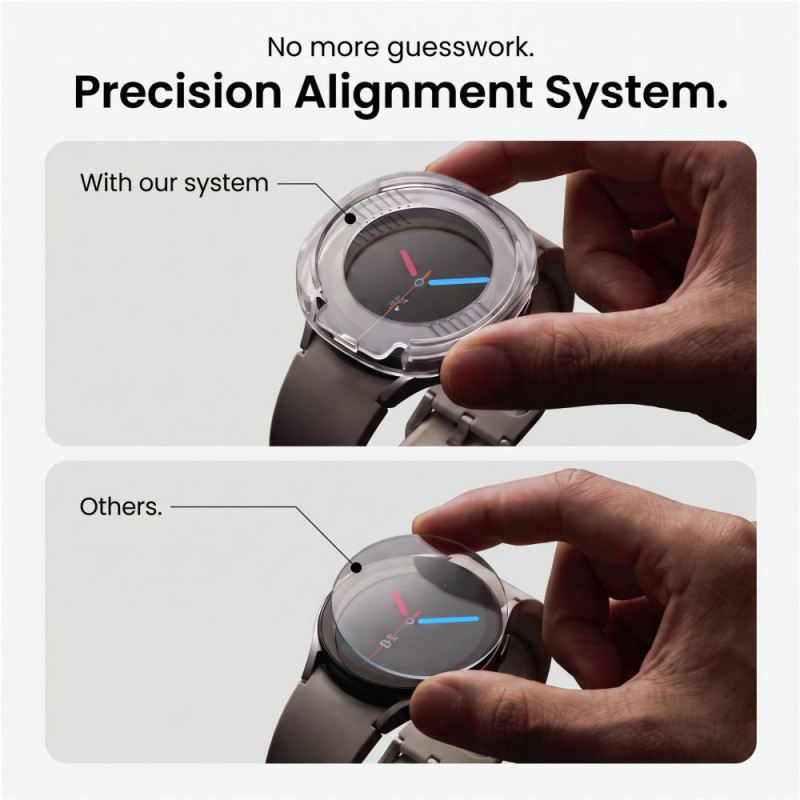 Tech-Protect Easy Set+ Panzerglas für Samsung Galaxy Watch 8 / 9 40 mm, Clear (2 Stk.)