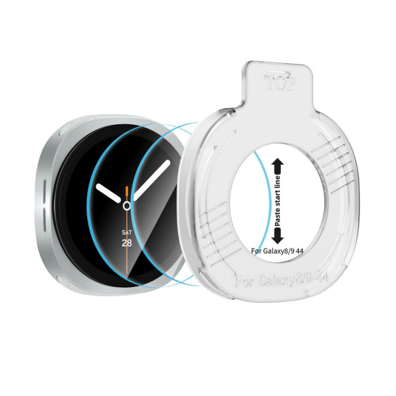 Tech-Protect Easy Set+ Panzerglas für Samsung Galaxy Watch 8 / 9 44 mm, transparent (2 Stk.)