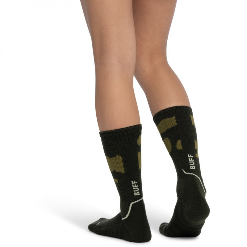 Buff Merino MW Crew Socken MWC2, Beetle Green, L