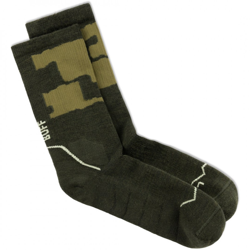 Buff Thermonet® Crew Socken TC Olive Green L