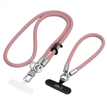 Tech-Protect C10S Rope Crossbody- & Armband-Set, Dusty Rose/Titanium