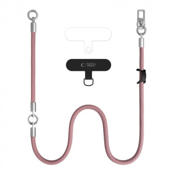 Tech-Protect C10S Rope Crossbody- & Armband-Set, Dusty Rose/Titanium
