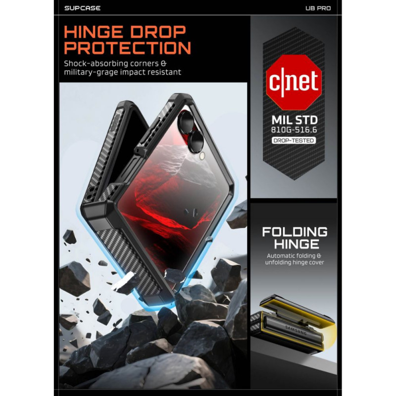 Supcase Unicorn Beetle Pro Hülle für Samsung Galaxy Z Flip 8, Schwarz