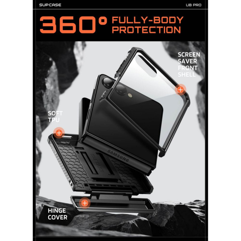 Supcase Unicorn Beetle Pro Hülle für Samsung Galaxy Z Flip 8, Schwarz
