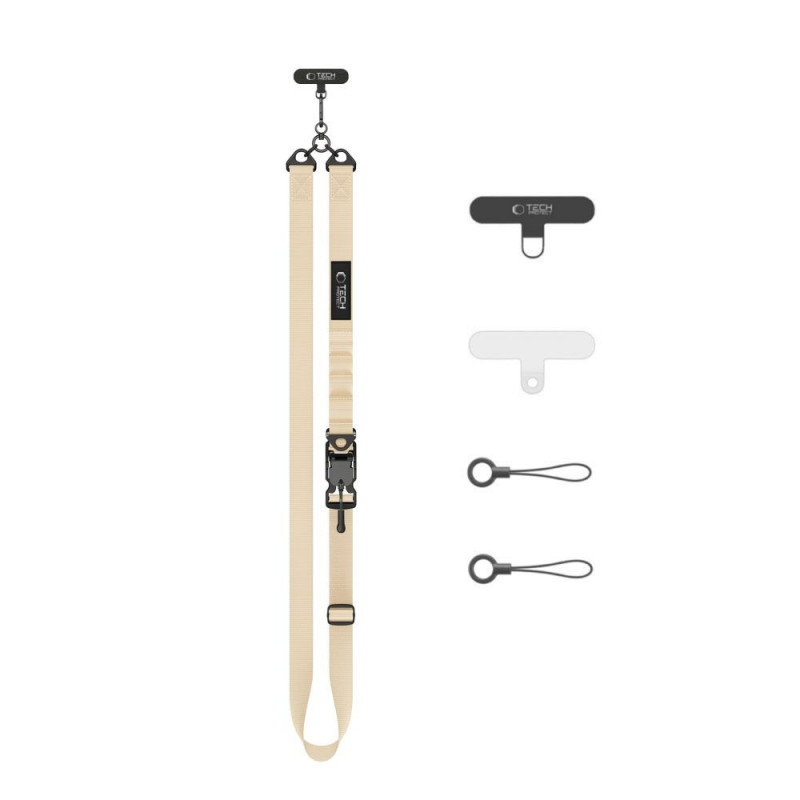 Tech-Protect C9S Rope Crossbody Handy-Tragegurt, Sienna Beige
