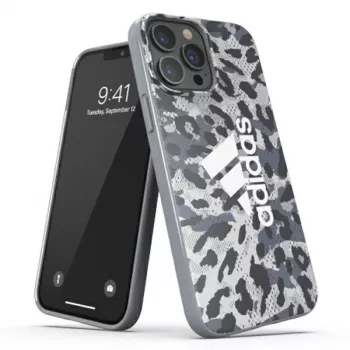 Adidas OR SnapCase Leopard Hülle für Apple iPhone 13 Pro Max, grau