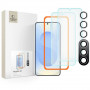 Tech-Protect Supreme Set Displayschutz aus gehärtetem Glas und Objektivschutz-Set für Samsung Galaxy S25+, transparent (3 Stk.)