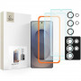 Tech-Protect Supreme Set gehärtetes Glas Displayschutz- und Objektivschutz-Set für Samsung Galaxy S25 Ultra, transparent (3 Stk.)