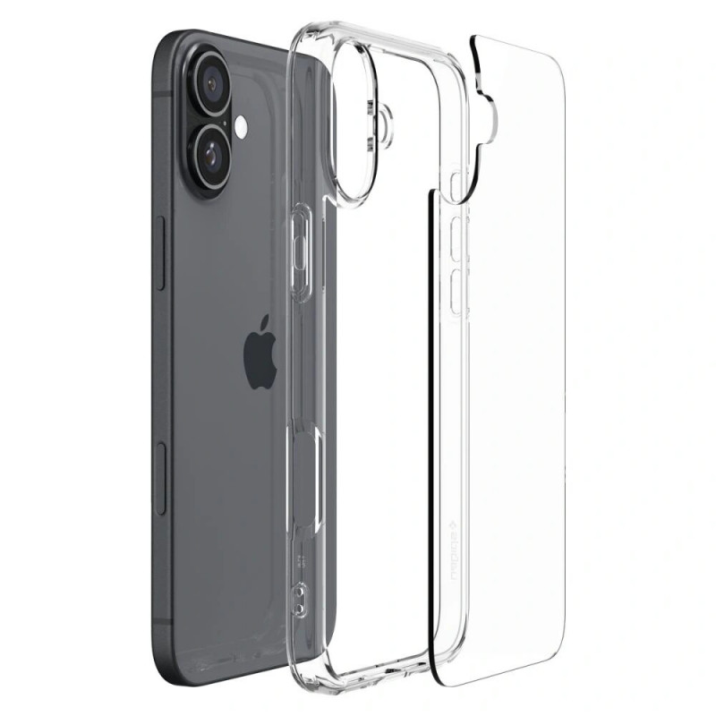 Spigen Ultra Hybrid Hülle für Apple iPhone 16, Crystal Clear