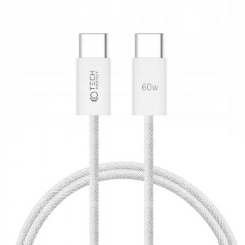 Tech-Protect Ultraboost Classic USB-C / USB-C PD Kabel, 60W, 3A, 100 cm, Weiß