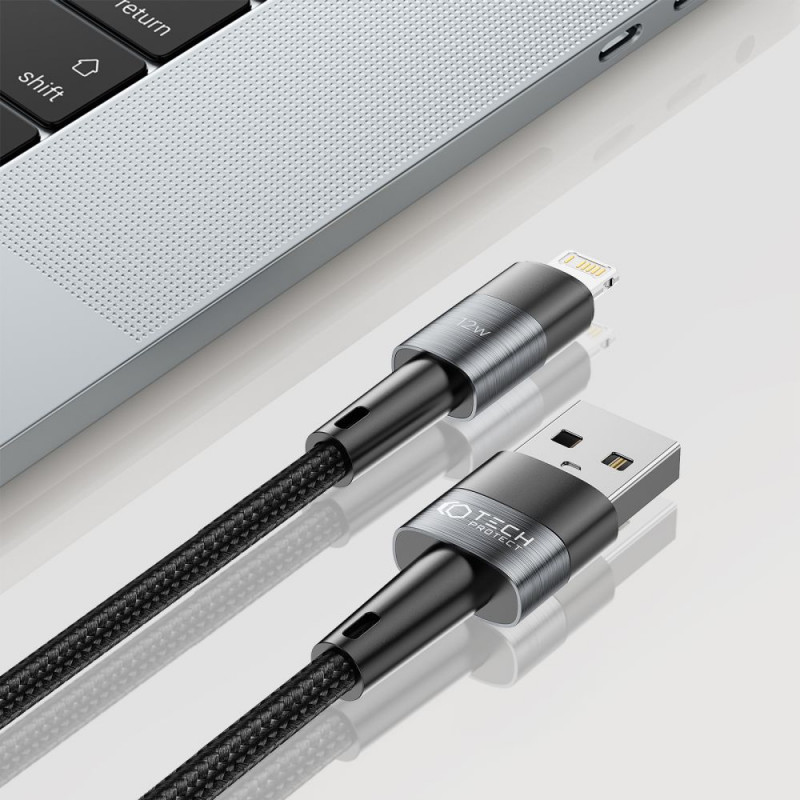Tech-Protect UltraBoost USB-A/Lightning Kabel 12W 2,4A 200 cm, Grau