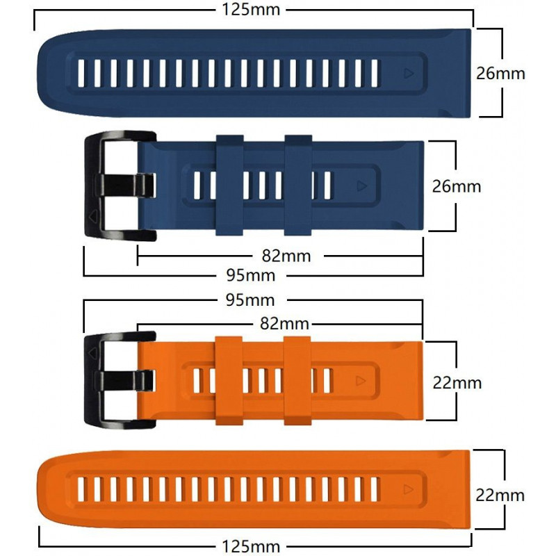 Tech-Protect Iconband THP924ORG Armband für Garmin Fenix 5/6/6 Pro/7, Orange
