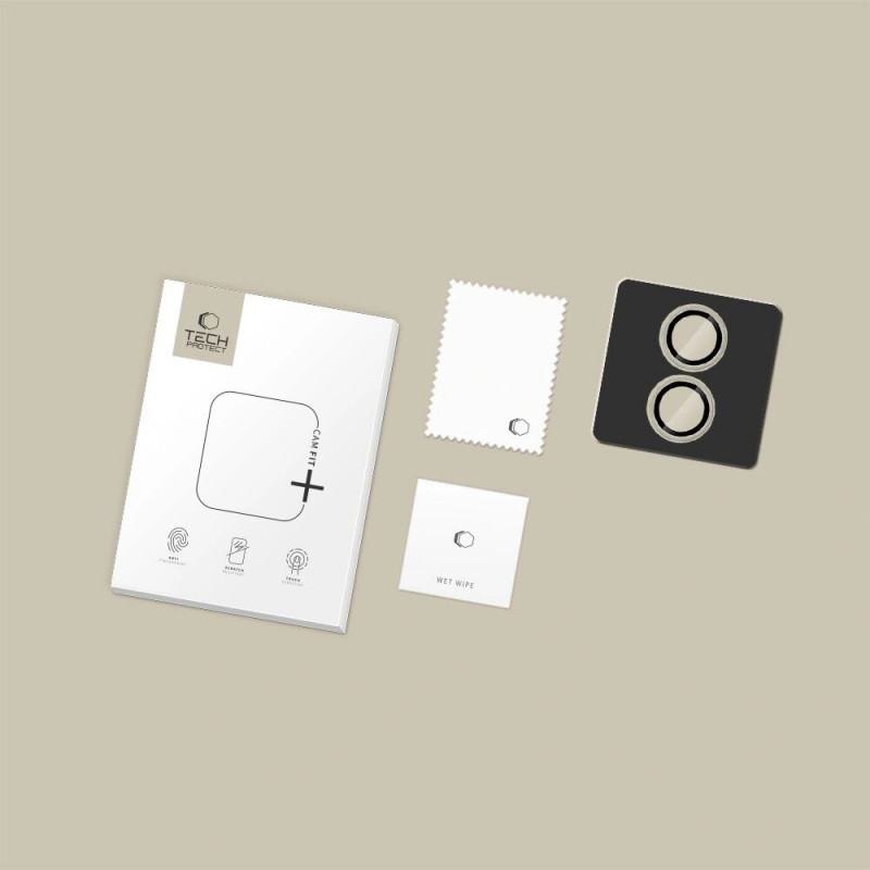 Tech-Protect Camring Fit+ Kamera-Objektivabdeckung für Apple iPhone 16 / 16 Plus / 17, transparent