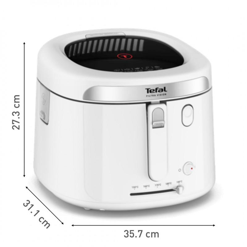 Tefal Filtra Vision FF2541E0 Fritteuse, 2,1 L, 1900 W, Weiß