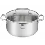 Tefal Duetto+ G7194655 Kochtopf, rund, Edelstahl, 24 cm, Glasdeckel
