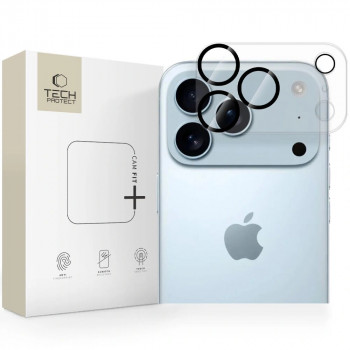Tech-Protect Cam Fit+ Kameraobjektiv-Panzerglas für Apple iPhone 17 Pro, transparent