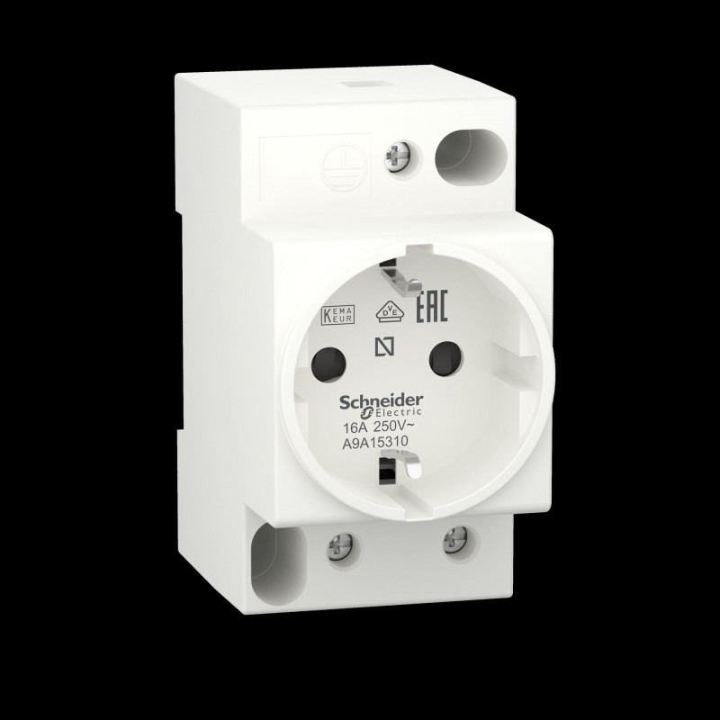 Schneider Electric A9A15310 Steckdose, 16 A, 250 V, 2P+E, DIN 49440