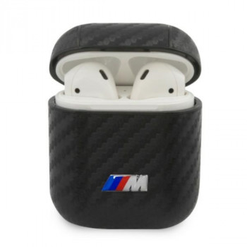 BMW BMA2WMPUCA PU Carbon M Collection Hülle für Apple AirPods 1/2, schwarz