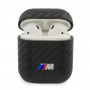 BMW BMA2WMPUCA PU Carbon M Collection Hülle für Apple AirPods 1/2, schwarz