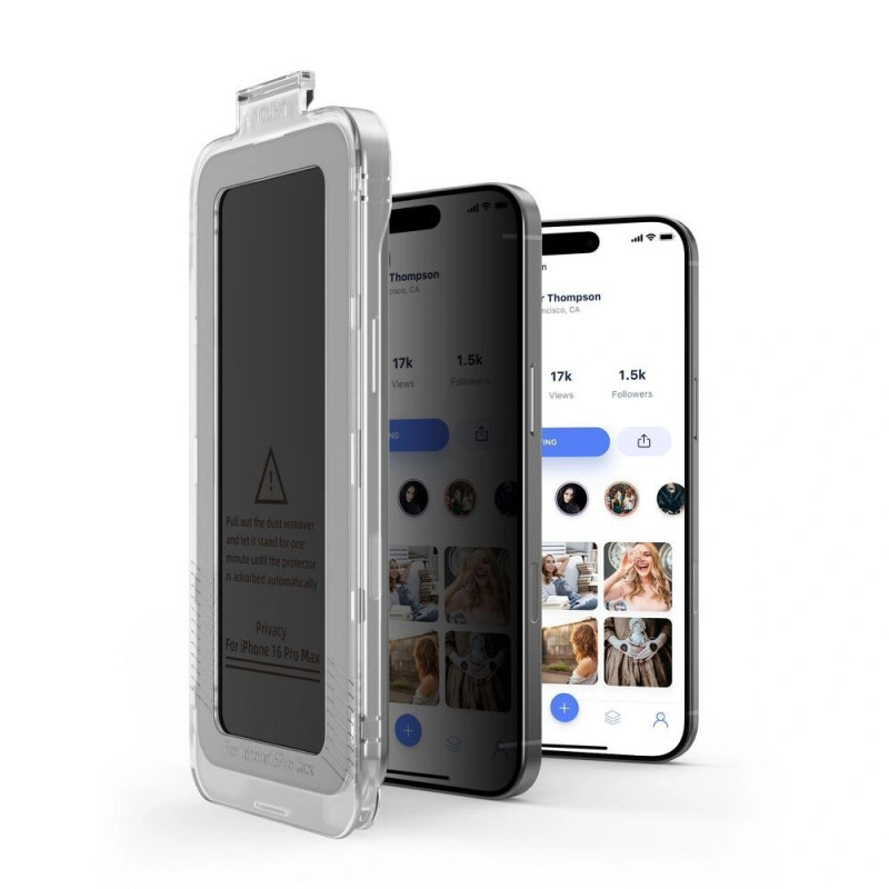 Tech-Protect Quick Set Spy+ Sichtschutz-Panzerglas für Apple iPhone 14 Pro (2 Stk.)