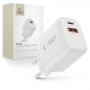 Tech-Protect NCA20 USB-A, USB-C Wandladegerät PD 20W / QC3.0, Weiß