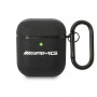 Mercedes-AMG AMA2SLWK Leder Big Logo Hülle für Apple AirPods 1/2, schwarz