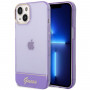 Guess GUHCP14SHGCOU Transluzentes Hardcase für Apple iPhone 14 / 15 / 13 6,1 Zoll, lila