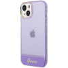 Guess GUHCP14SHGCOU Transluzentes Hardcase für Apple iPhone 14 / 15 / 13 6,1 Zoll, lila