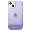 Guess GUHCP14SHGCOU Transluzentes Hardcase für Apple iPhone 14 / 15 / 13 6,1 Zoll, lila