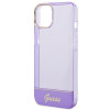 Guess GUHCP14SHGCOU Transluzentes Hardcase für Apple iPhone 14 / 15 / 13 6,1 Zoll, lila