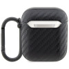 BMW BMA2WMPUCA2 Carbon Double Metal Logo Hülle für Apple AirPods 1/2, schwarz