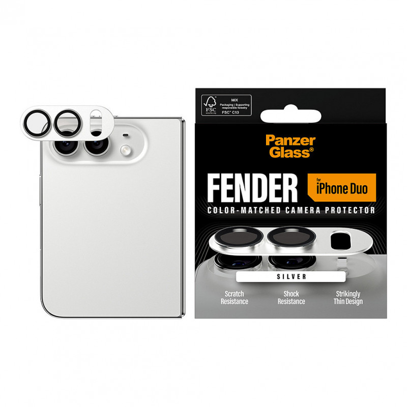 PanzerGlass Fender Kameraschutz für iPhone Duo, Weiß