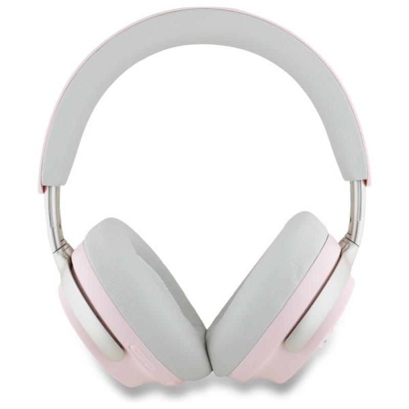 Guess GUBHC22PSBCSMP Metal Script Logo kabellose Over-Ear-Kopfhörer, ANC/ENC, pink