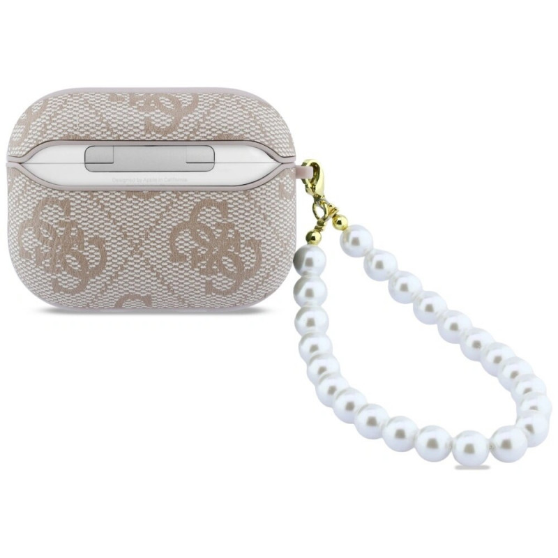 Guess 4G Pearl Strap Hülle für Apple AirPods Pro 3, pink