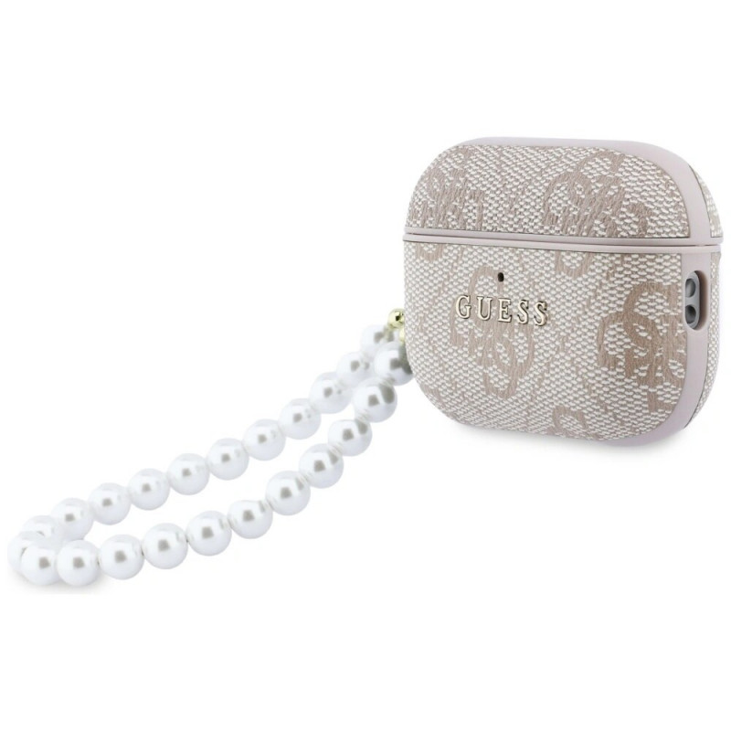 Guess 4G Pearl Strap Hülle für Apple AirPods Pro 3, pink