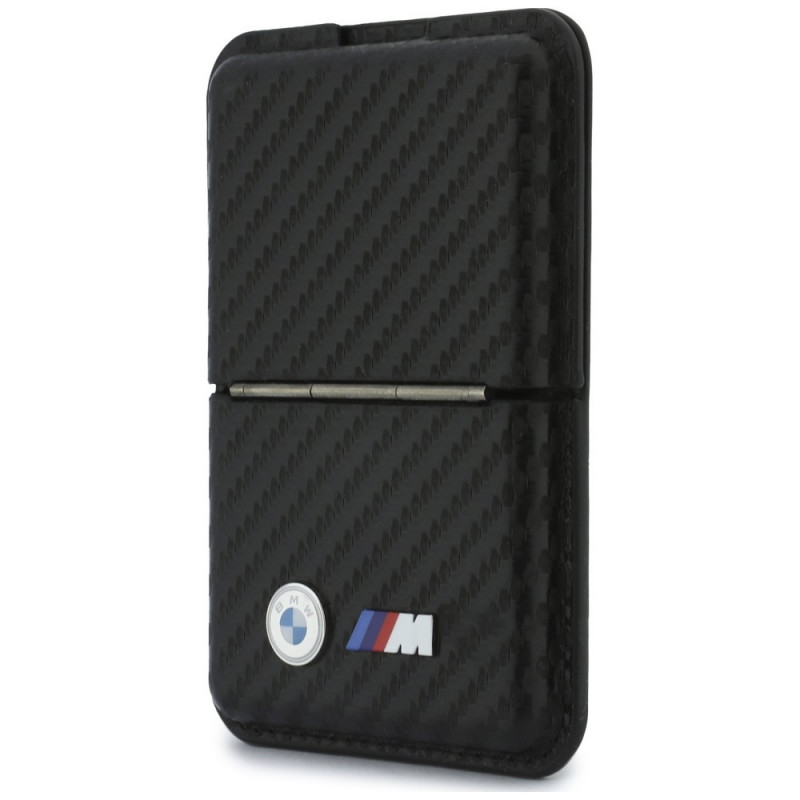 BMW M Carbon Metal Logos MagSafe Wallet, schwarz